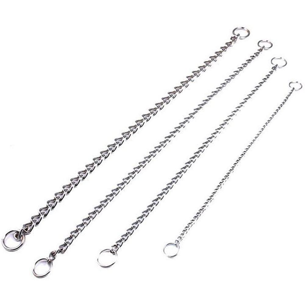 Ошейник для собак Pet Metal Chain, серебристо-золотой кубинский звено, ошейник-удавка для собак, крепкий ошейник-удавка для собак маленьких, средних и больших пород