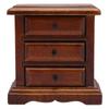 1:12 Scale Dollhouse Night Stand Birch Wood 3 Drawers Realistic Miniature Dollhouse Bedside Table