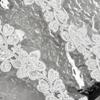 White Mesh Handmade Beads Three-Dimensional Flower Lace Clothing Skirt Dress Wedding Decoration Lace Accessories