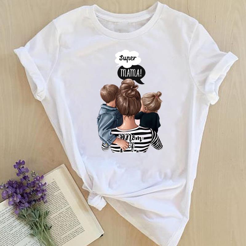 Футболка с принтом, женская одежда, акварель, любовь, мама, тренд, мама, 90-е годы, милая летняя женская футболка, повседневная женская футболка с коротким рукавом, модная футболка с рисунком