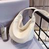 Vintage Dumpling Shoulder Bag for Women PU Leather Crossbody Bag Simple Solid Color Handbag Large Capcaity Hobo Bag