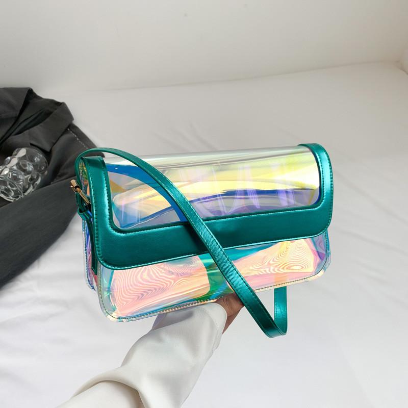 Fashionable Trendy Pvc Handbag For Women 2023 Summer Chic Shoulder Bag