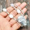 Dainty Dendrite Opal Gemstone Handmade 925 Sterling Silver Necklace Jewelry