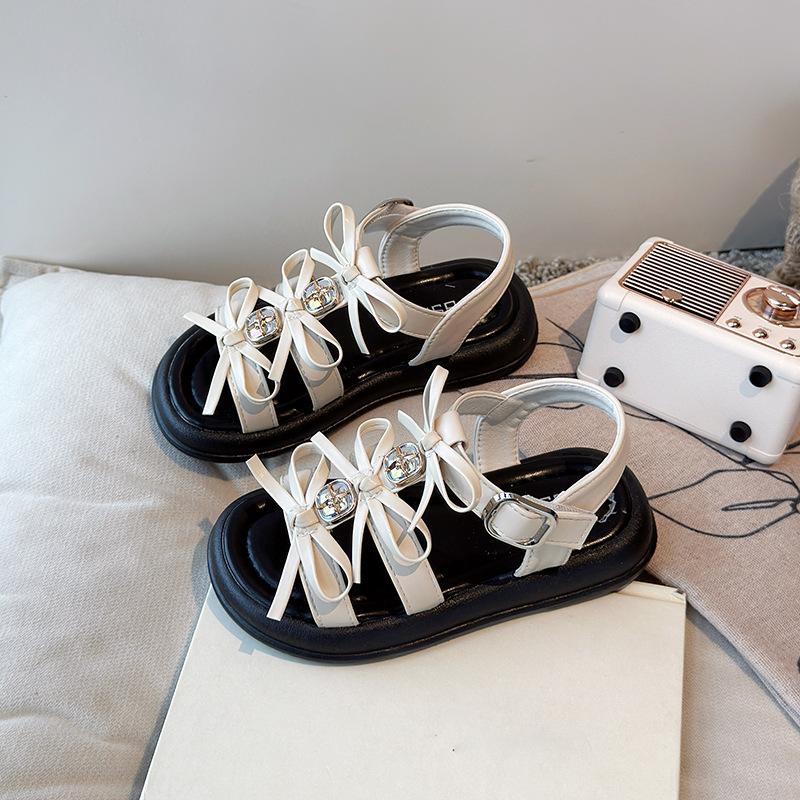 Children's Shoes2026Summer girls' lightweight casual sandals, new style with bow and princess design, beach sandals, children's shoes