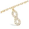 [K9114] - Gold Plated Ankle Chain 'Infini' White Gold - 10x5 Mm