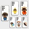 Goofy C-Dogs Big eyes Phone Case For Samsung S26,S25,S24,S23,S22,S21,S20,Ultra,Plus,FE Black Soft Cover