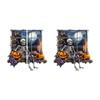 Halloween New Horror Pumpkin Black Skeleton Sticker Bedroom Living Room Background Holiday Decoration Wall Sticker