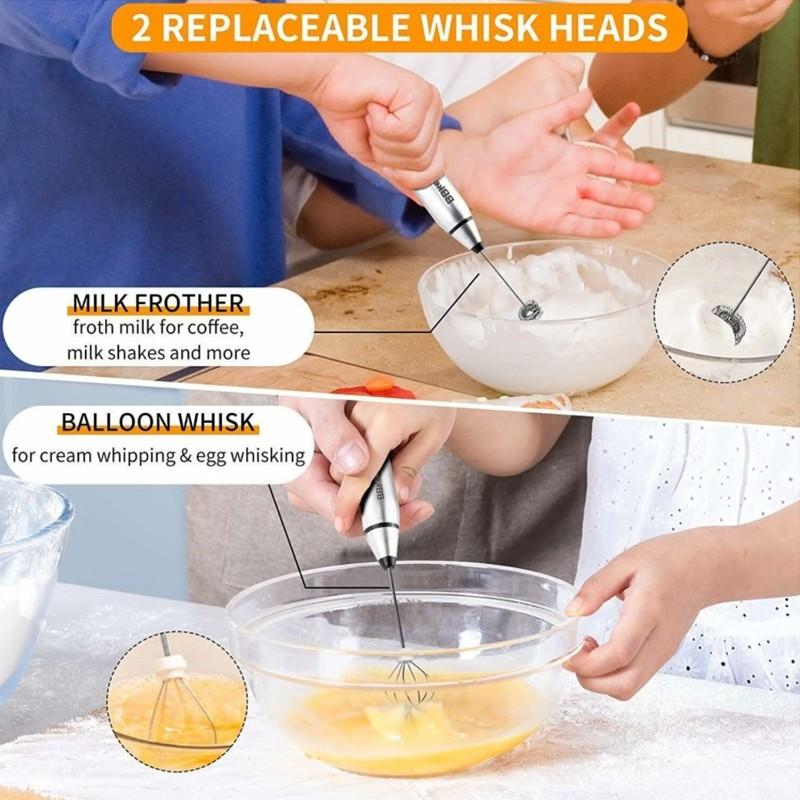 Электрический венчик 3-в-1, 3 регулируемых скорости, электрический бытовой венчик для яиц, ручной мини-пенопласт, миксер