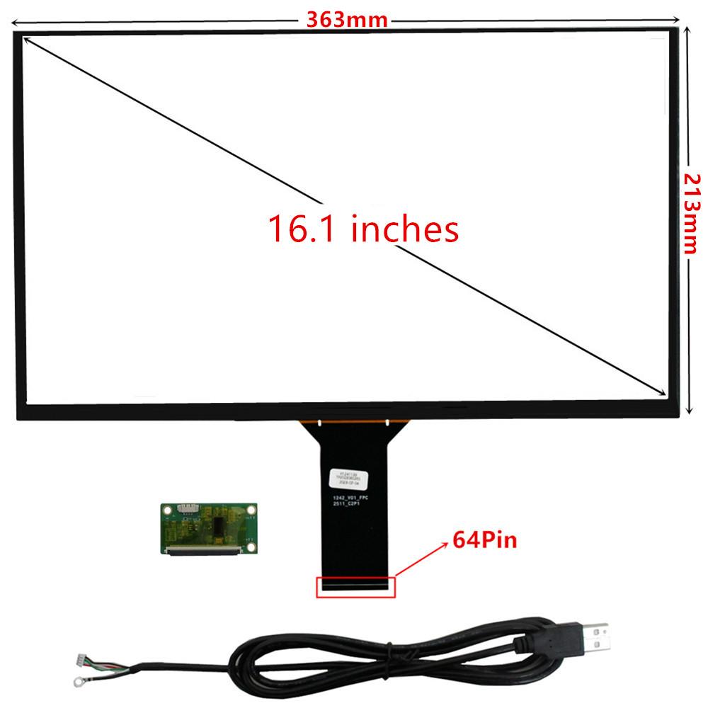 10.1/11.6/13.3/14/15.6 Inch Universal DIY Multi-touch Capacitive Digitizer Touch Screen Panel Glass With USB Driver Board Converter