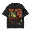 Стирка Т-shirt Pierce The Veil 2026 Tour Уличная одежда Винтажная футболка Рок-группа Футболки для Мужчин Женщин Короткий Рукав Харадзюку С принтом
