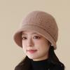 Hat Ladies Knitted Wool Hat Fashion Thermal Hat Peaked Hat Autumn and Winter New