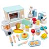 Wooden Simulation Kitchen Toy Set Play House Early Education Toy Bread Machine Microwave Oven For Children's Christmas Gift