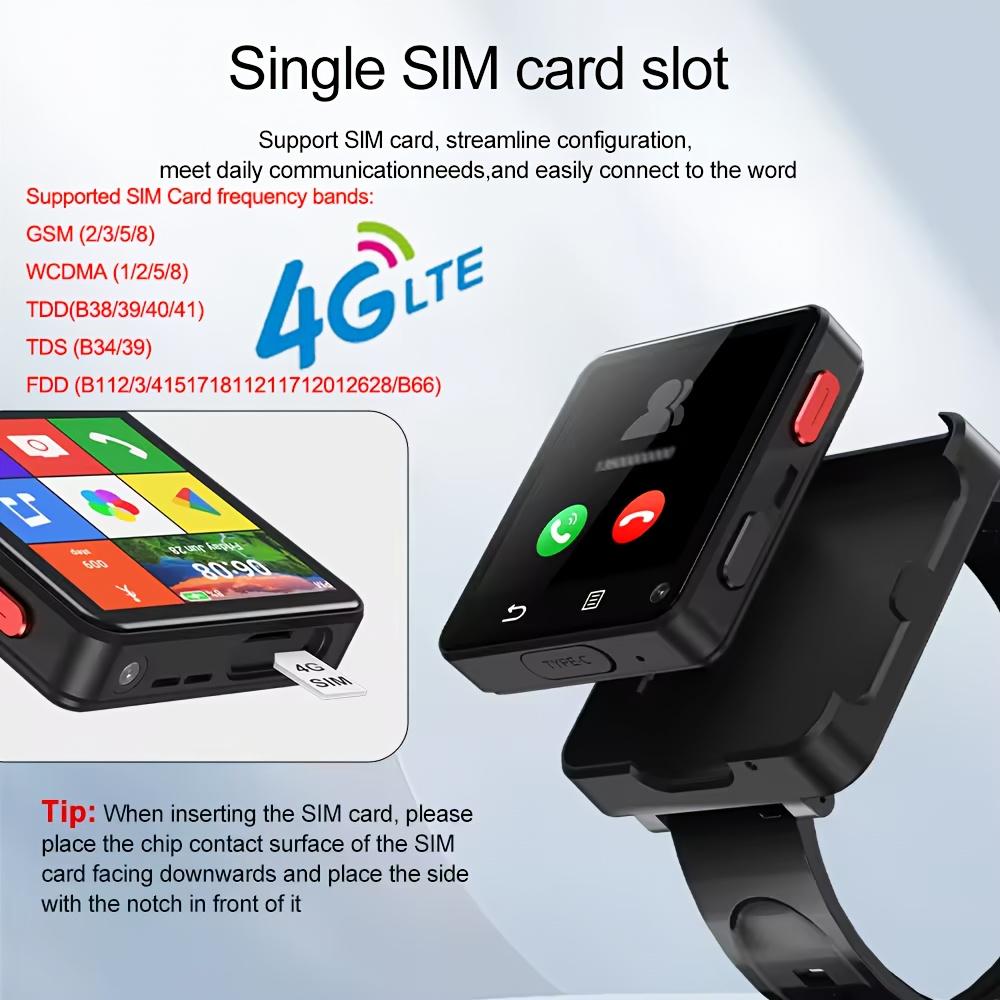 SIM Card Smartwatch 2.64 Inch Men’s Smart Watch with GPS, WiFi, Camera & Wireless Calls 2.64" HD Display, Android Mini Phone Function, 1200mAh Battery