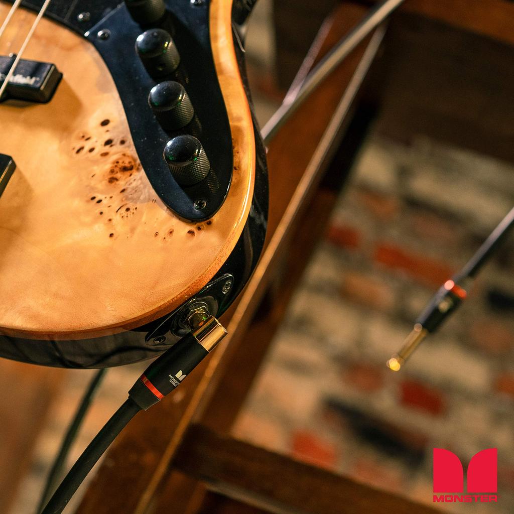 Monster Cable MONSTER CABLE Musical Instrument Cable for Bass 12ft Straight XL 600549 Guitar, Length, Plug, M, BASS2-12A,