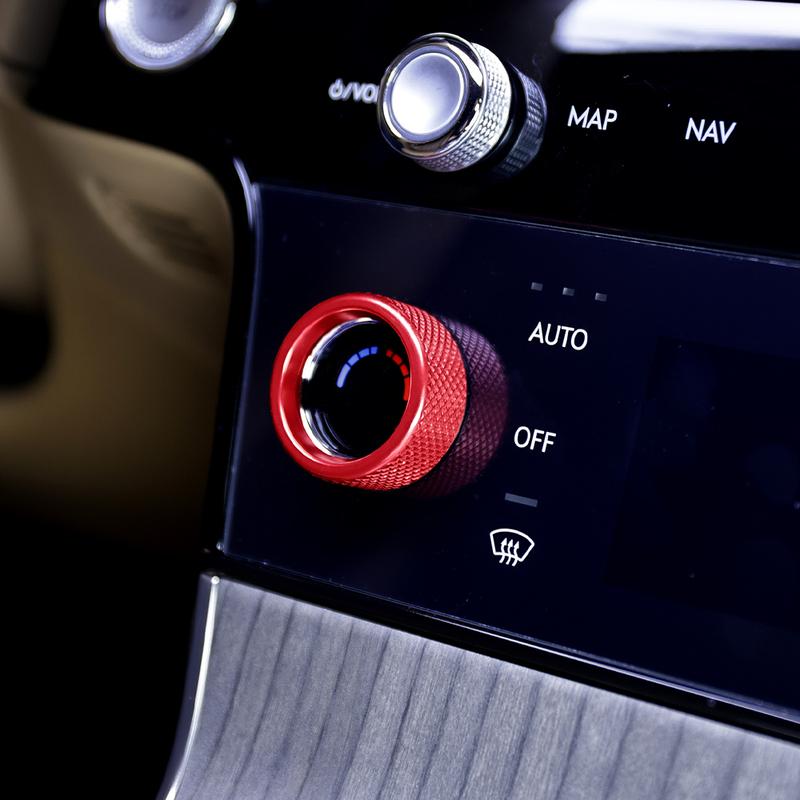 For Genesis G80 RG3 2025 2026 2pcs Aluminum Alloy Air Conditioner Adjustment Knob Trim Ring Cover Interior Accessories