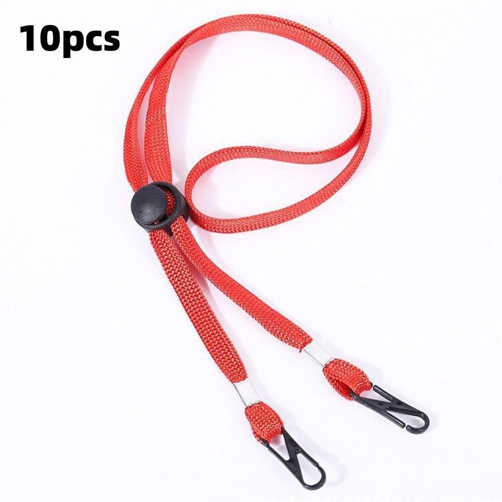 10pcs 70cm Hat Chin Cord Anti-lost Adjusting Rope New Windproof Hat Strap Sun Hat