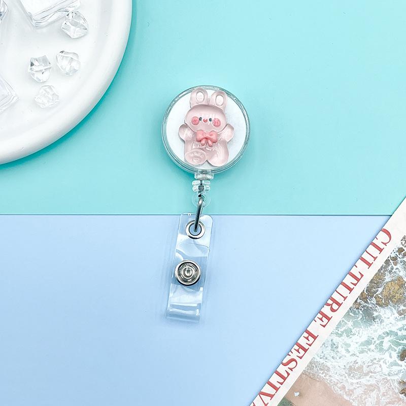 Милый мультяшный смоляной кристалл выдвижной значок катушка для удостоверения личности ремешок для имени держатель для карты катушки брелок держатель для карты аксессуары