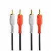 Позолоченный стерео аудиокабель 2RCA папа-папа, двойной RCA-шнур для подключения к телевизору, DVD-плееру, домашнему кинотеатру, колонке, усилителю, стереофонической звуковой системе