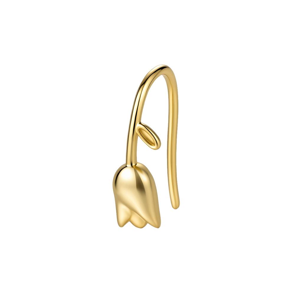 Damila  in Stock 925 Silver 18K Gold Plated Plant Design Series Flower Butterfly Leave Stud Earrings for Women Gift