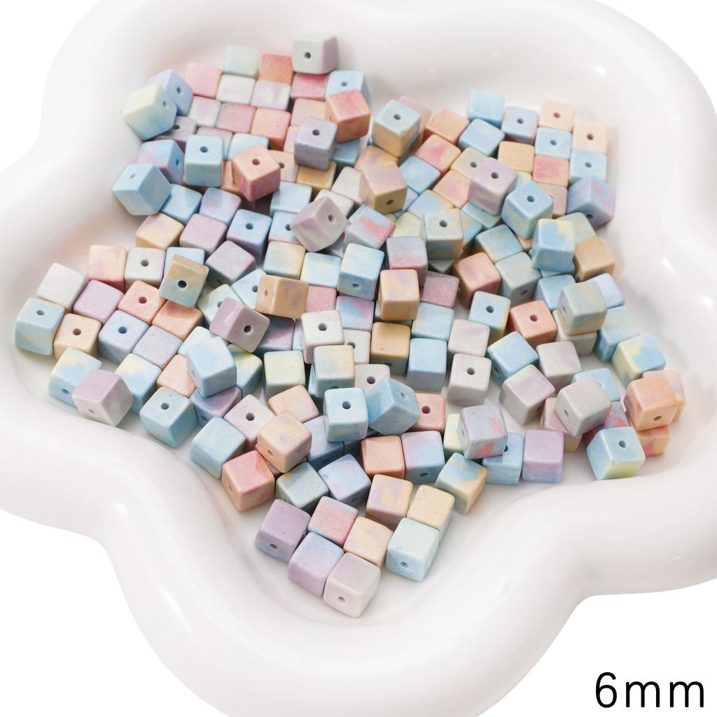 2/5 шт. Натуральный камень Альха Радужный камень Геометрические цельные бусины Разделительные бусины Рассыпные бусины для изготовления браслетов, ожерелий, ювелирных изделий своими руками