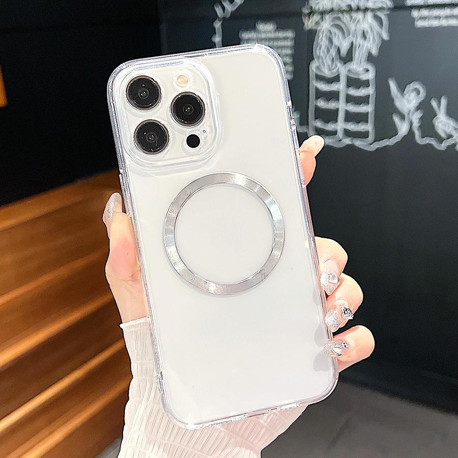 Роскошный чехол для телефона с металлическим кольцом и текстурой CD для iPhone 16 Pro Max 15 Plus 14 13 12 11 XR XS MAX, противоударный прозрачный бампер