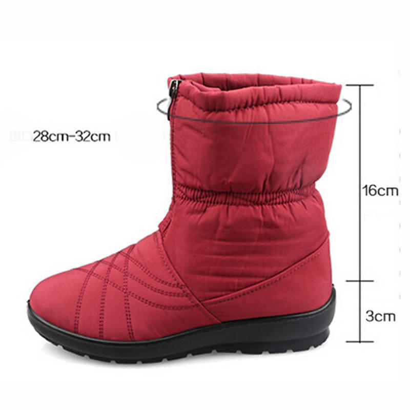Fashion Deep Winter Zip Women Boots High Quality Suede Increasing Height Ladies Ankle Boots Wedges Platform Snow Boots Z486 35