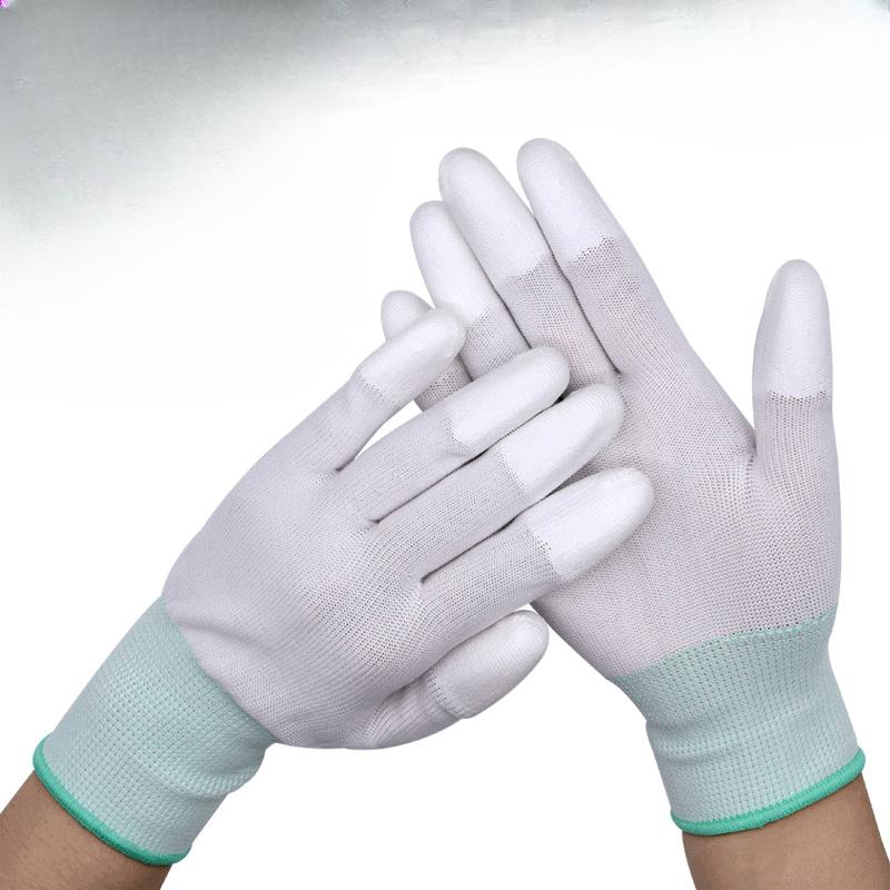 12 пар нейлоновых перчаток с тринадцатью штифтами, нейлоновые противоскользящие перчатки с полиуретановым покрытием, тринадцать штифтов, нейлоновые перчатки с 13 штифтами, перчатки с полиуретановым покрытием