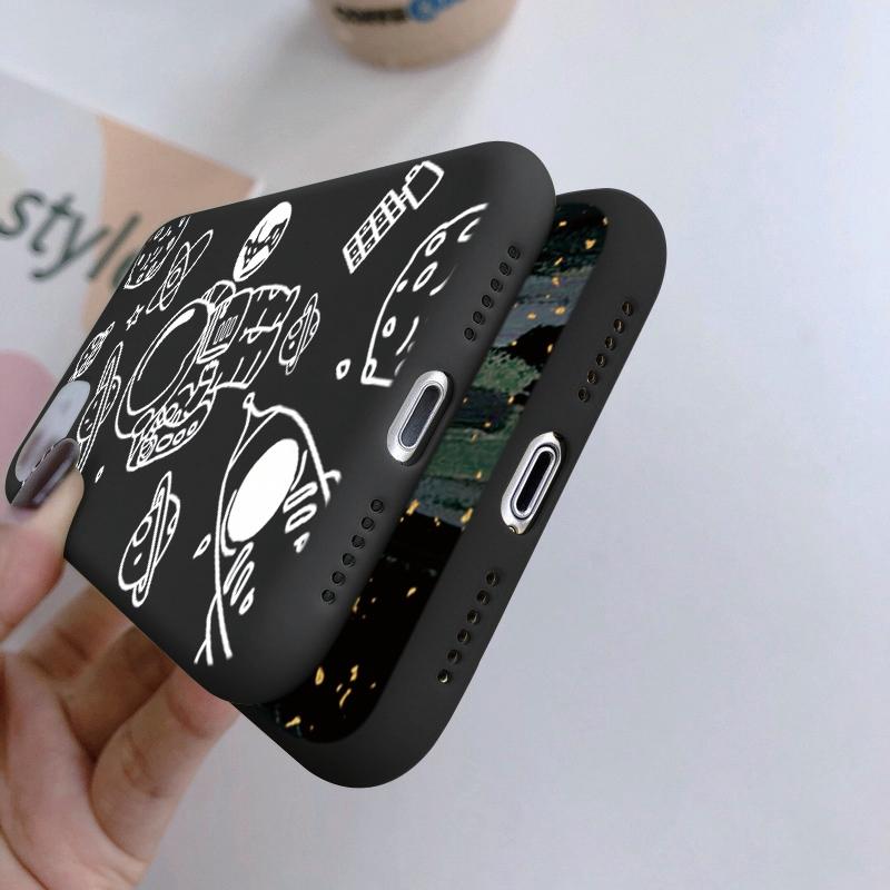 Мягкий силиконовый чехол с рисунком линии астронавта для Samsung A55 A35 S24 Xiaomi Redmi Note 13 Poco C65 iPhone 15, противоударный защитный бампер для камеры
