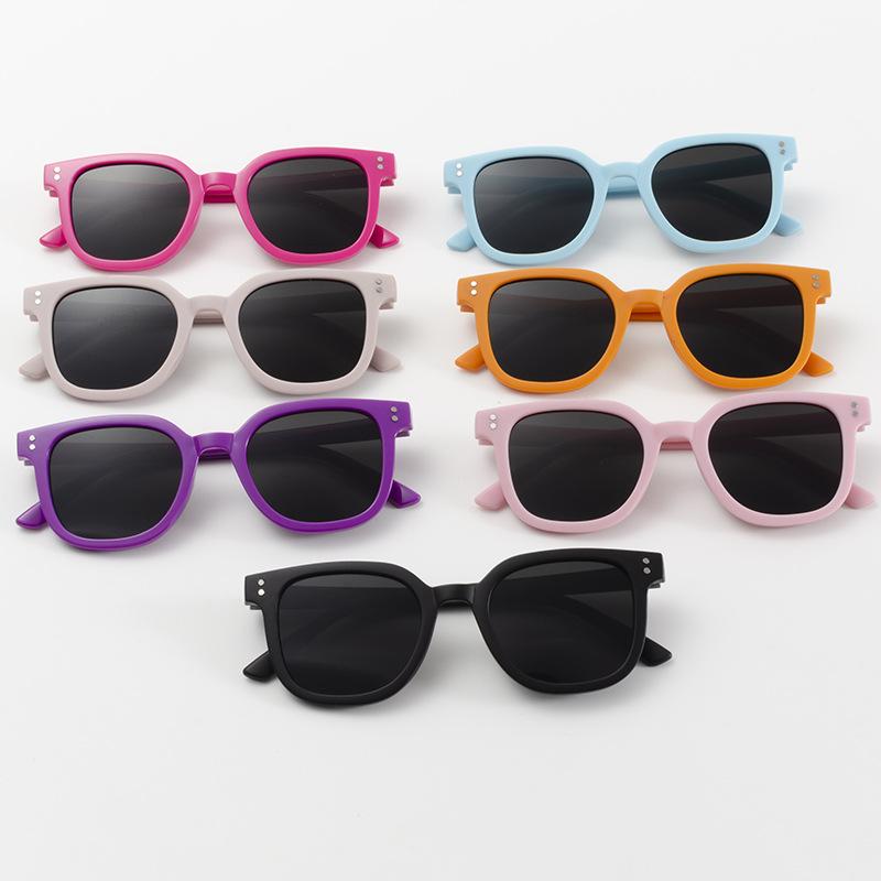 New Children'S Fashion Square Sunglasses Retro Boys And Girls Outdoor Street Photo Sunshade Sun Glasses Uv400 Eyewear
