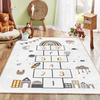 Ковер в детскую комнату в стиле бохо-сканди, коврик для игры в классики, развивающий ковер для игровой комнаты, коврик для занятий на полу для детской, игра, обучение, ковер нейтрального дизайна