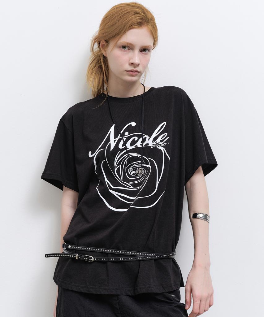 Nigaennikol Nicole Rose Топ с рукавами_Черно-белый