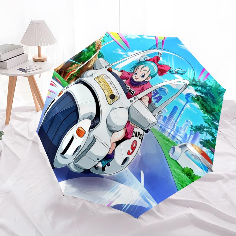 Узор Dragon Ball, автоматический складной зонт, портативная и складная конструкция, 8 спиц, рождественский или день рождения подарок.