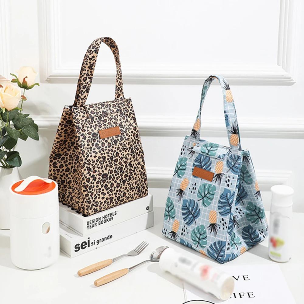 Изолированная сумка для пикника Принт Сумка-тоут Портативная термосумка для ланча Для улицы