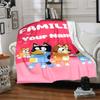 Bluey Personalized Text Blanket Cozy Customizable Blanket Warmthful Decor Perfect for Picnics Office Chair Chair Seaside Four Seasons Universal