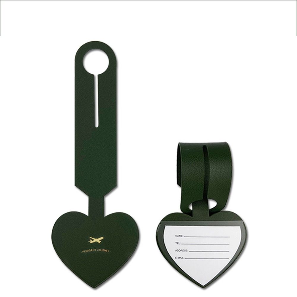 Boarding Pass Love Shape PU Luggage Tag Airplane Suitcase Tag Information Card Men