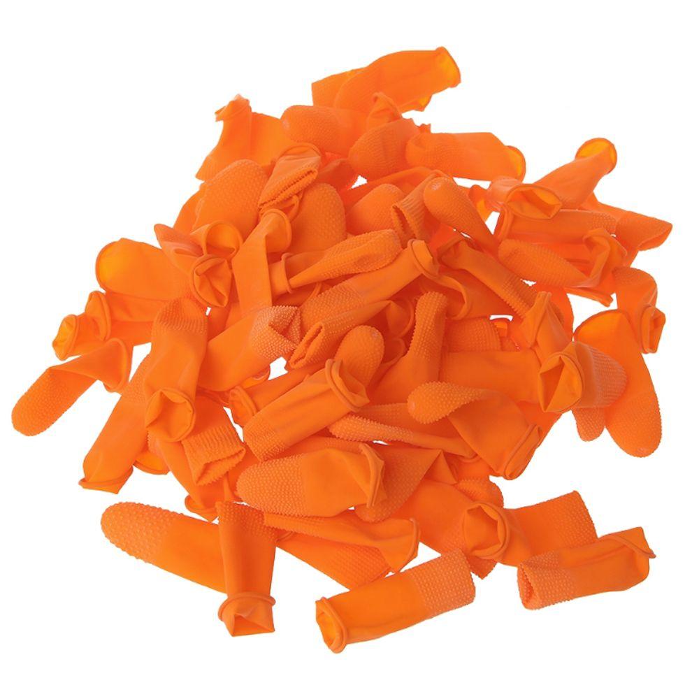 100 ШТ. Многоразовые напальчники из натурального каучука, нескользящие, антистатические, латексные, защита кончиков пальцев, перчатки, инструменты для ногтей
