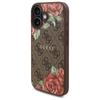 Guess Guhmp16Sp4Ropemcw Iphone 16 6.1   Brown Hardcase 4G Flowers Print Magsafe