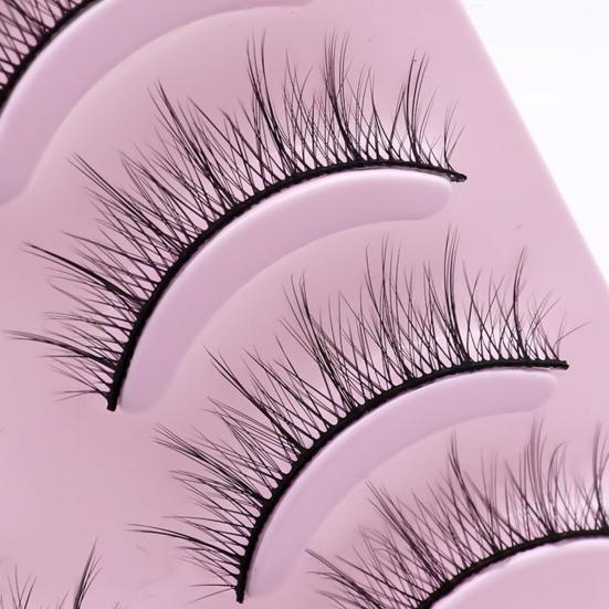 Yousheng 5Pairs False Eyelashes Natural Stylish Eyeliner Effect Cross Makeup Extensions Eye Lashes for Daily Life