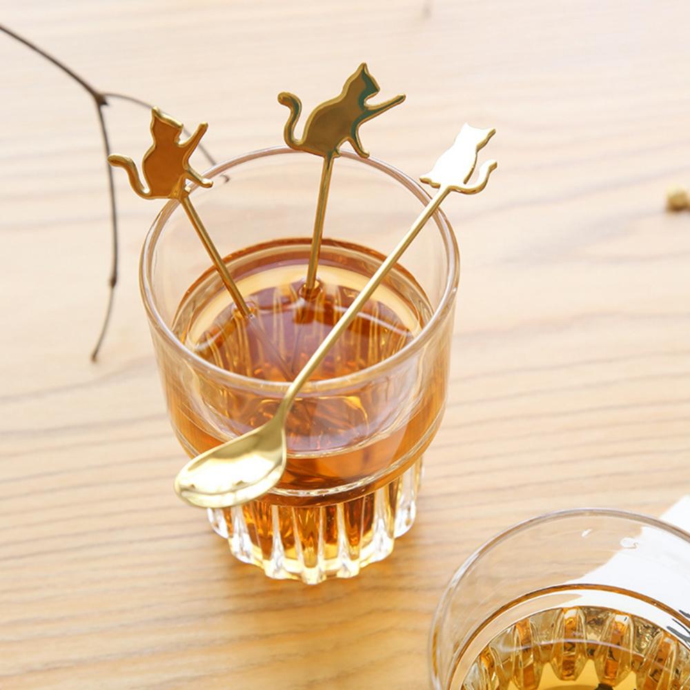 Cute Stainless Steel Mixing Home Drinking Stirring Tool Teaspoon Milk Spoon Coffee Accessories