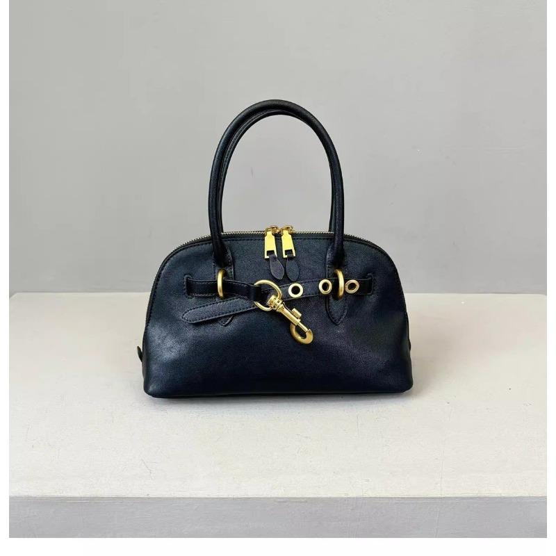 Сумка-ракушка сумка-боулинг кожаная высококлассная женская сумка нишевая ретро портативная сумка-мессенджер