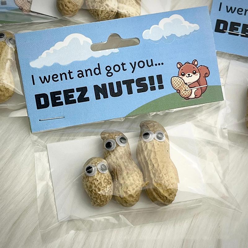 Подарок для друга Deez Nuts Смешное праздничное украшение Смешной арахис в очках Набор орехов Новинка Deez Nuts Настольное украшение