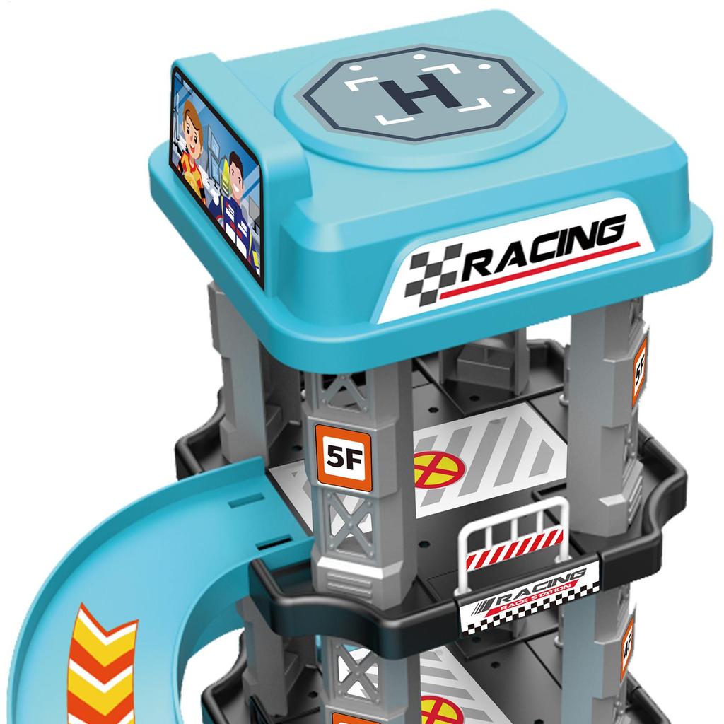 Car Parking Garage Toy  Interactive Vehicle Racing Car Ramp Assembly Game Preschool Educational Traffic Toys for Children