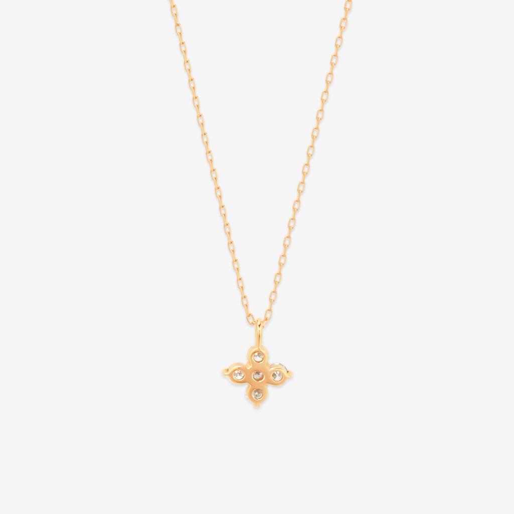 Официальное ожерелье K18 из розового золота с бриллиантами и цветочным мотивом [Ester] для женщин 0442-1343-0020-0000