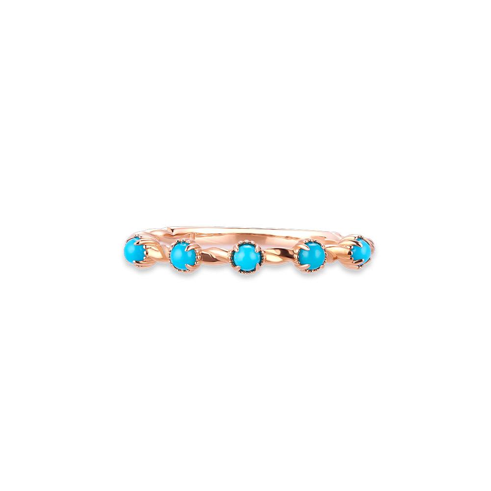 Dorocy 14K Twill Turquoise Ring (Natural Stone) (Type B)