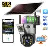 Wifi 4G Surveillance Solar Camera Outdoor 4K 8MP 360 Wireless Night Vision Waterproof CCTV Motion Detection Security Protection IP Cameras