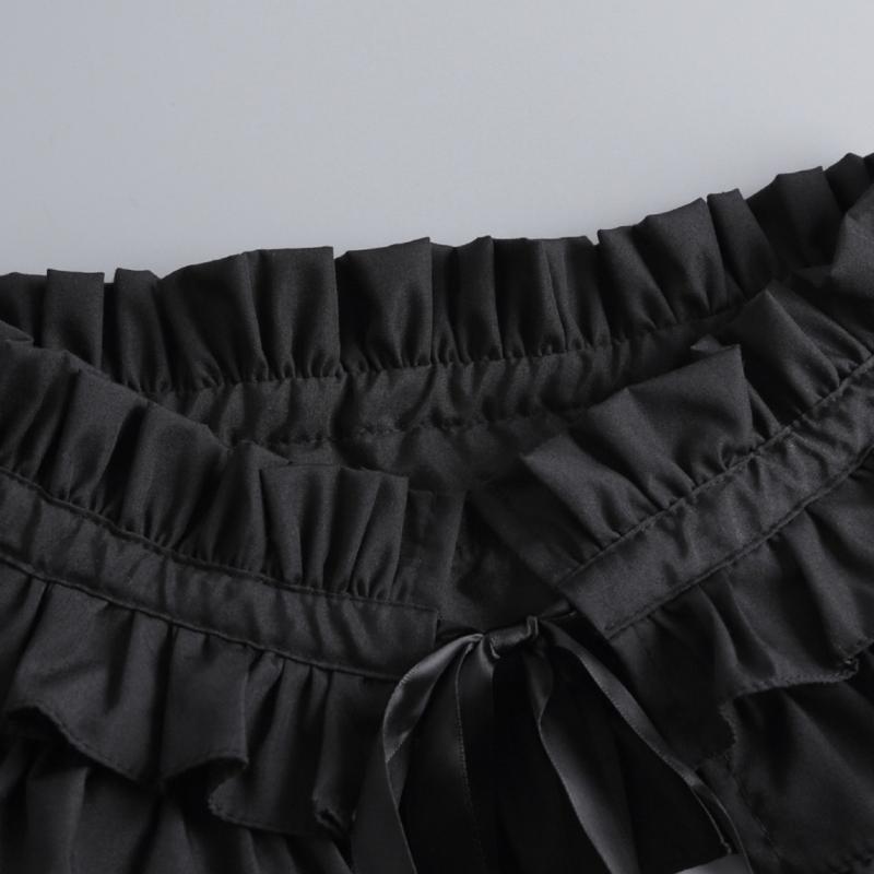 Элегантный готический викторианский многослойный жабо-чокер с завязками для женщин и девушек, съемная плиссированная накидка-шаль