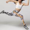 Adidas Леггинсы для йоги и фитнеса X Stella McCartney с леопардовым принтом, женские леггинсы черного и белого цвета FU0709