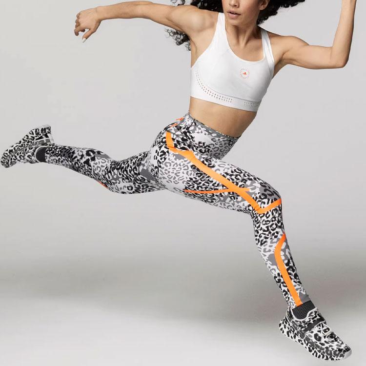 Adidas Леггинсы для йоги и фитнеса X Stella McCartney с леопардовым принтом, женские леггинсы черного и белого цвета FU0709