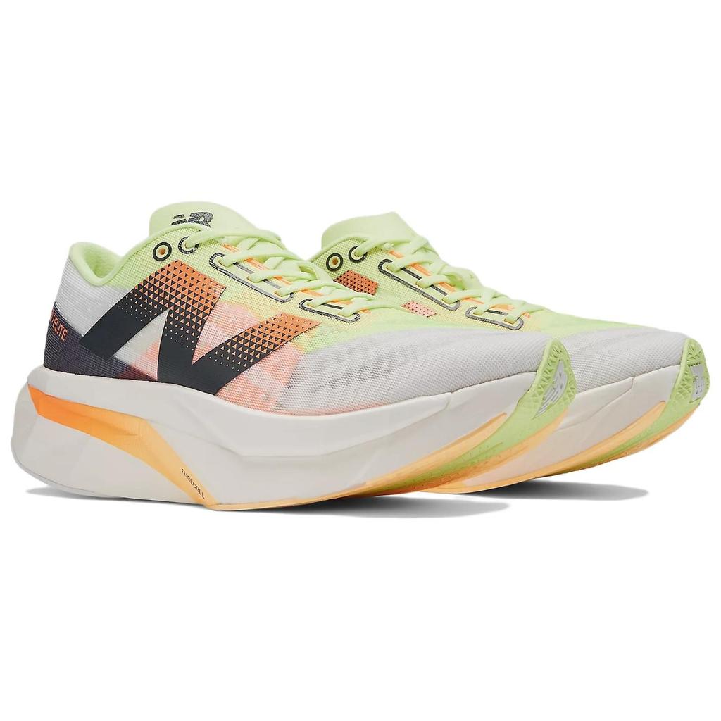 New Balance Женские кроссовки FuelCell SuperComp Elite v4 White Lime Mango, отбеленные, лаймовые, светящиеся, Hot-Mango, WRCELLA4