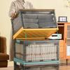 New Transparent Wheel-Equipped Foldable Plastic Storage Box: Stackable Solution for Household Clutter